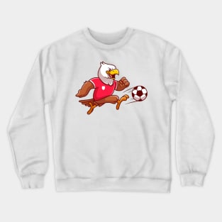 Eagle playing football Crewneck Sweatshirt